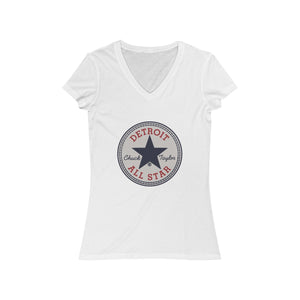 Detroit All Star Women's Jersey Short Sleeve V-Neck Tee