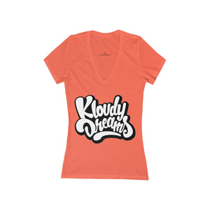 Kloudy OG Women's Jersey Short Sleeve Deep V-Neck Tee