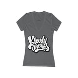 Kloudy OG Women's Jersey Short Sleeve Deep V-Neck Tee