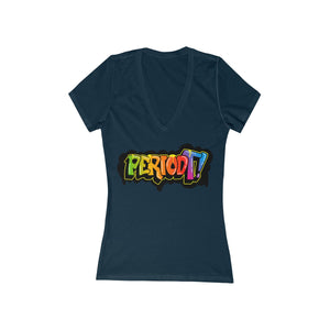 PeriodT! Women's Jersey Short Sleeve Deep V-Neck Tee