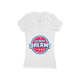 Pistons Kloudy Women's Jersey Short Sleeve Deep V-Neck Tee