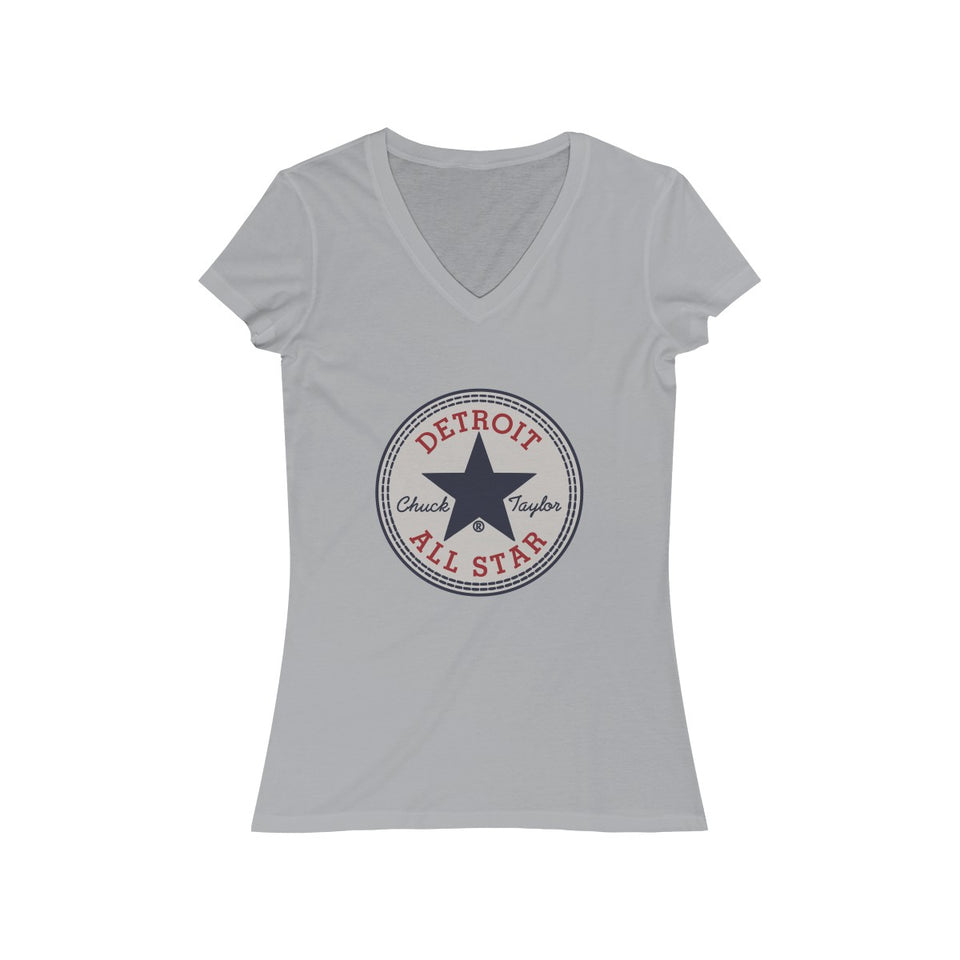 Detroit All Star Women's Jersey Short Sleeve V-Neck Tee