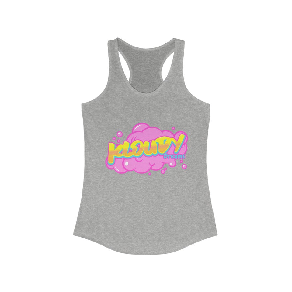 Bubblegum Kloudy Women's Ideal Racerback Tank