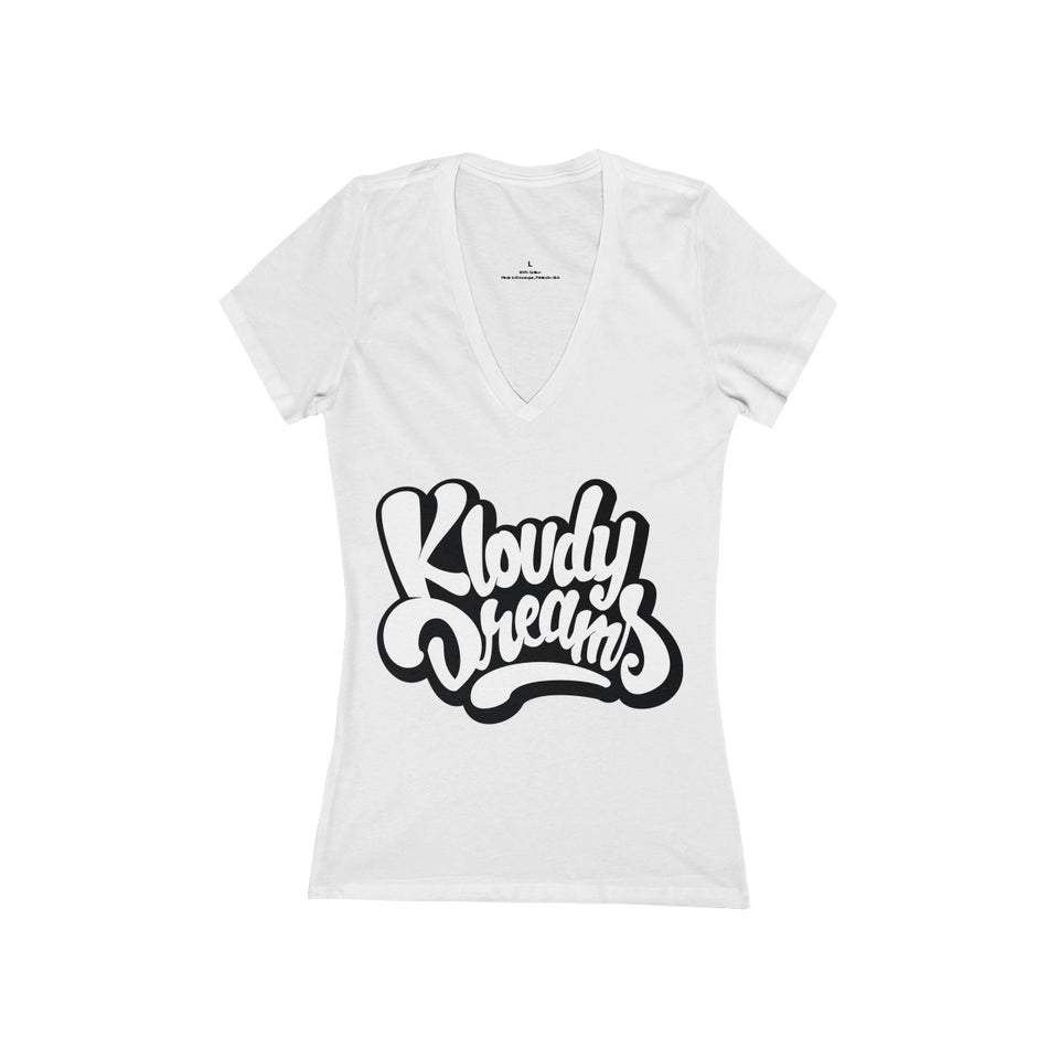 Kloudy OG Women's Jersey Short Sleeve Deep V-Neck Tee