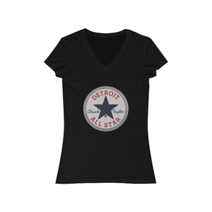 Detroit All Star Women's Jersey Short Sleeve V-Neck Tee