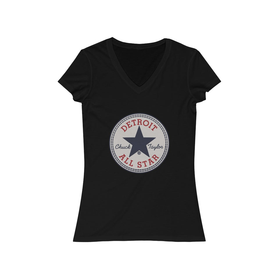 Detroit All Star Women's Jersey Short Sleeve V-Neck Tee