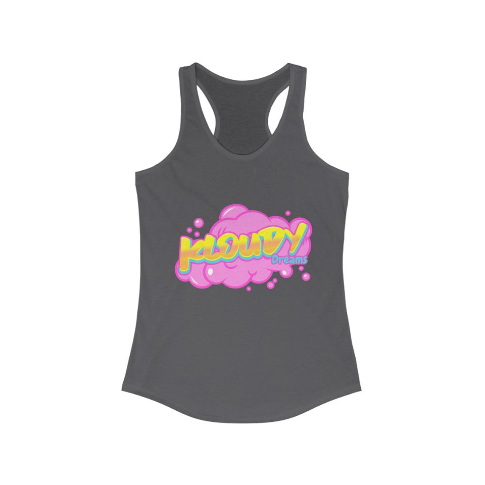 Bubblegum Kloudy Women's Ideal Racerback Tank