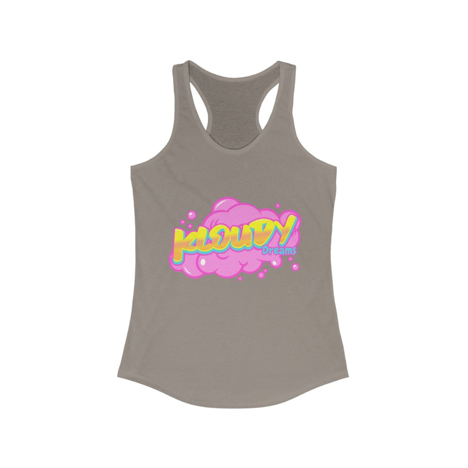 Bubblegum Kloudy Women's Ideal Racerback Tank