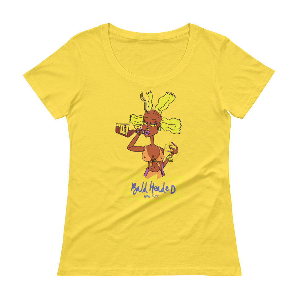 Bald head Ladies' Scoopneck T-Shirt