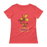 Bald head Ladies' Scoopneck T-Shirt