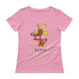 Bald head Ladies' Scoopneck T-Shirt