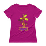 Bald head Ladies' Scoopneck T-Shirt